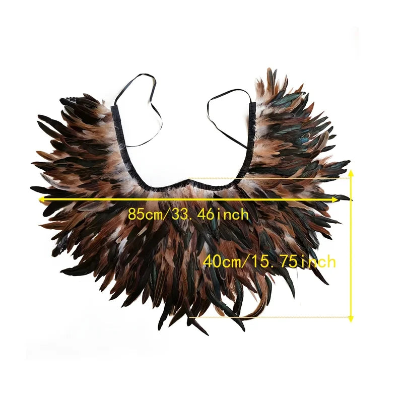 Elegant Feather Scarf for Cosplay, Halloween, Carnival & Party Accessories