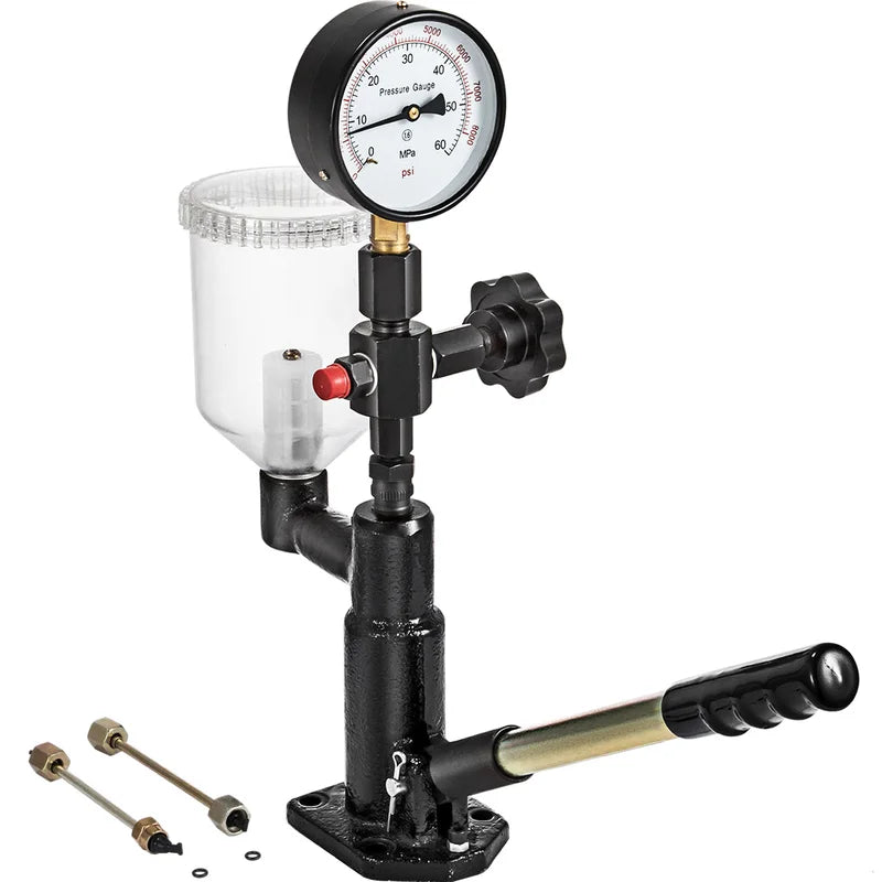 Diesel Fuel Injector Nozzle Tester with Dual Scale 6000 PSI for Car Truck Tractor