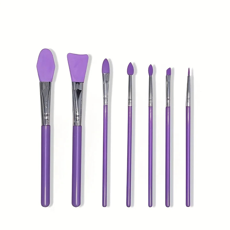 Silicone Brush Applicator Kit for Resin, Mask, and Makeup - 7 Pieces