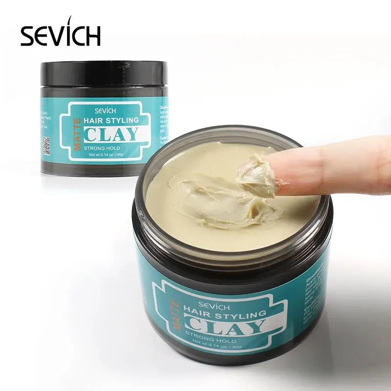 Strong Hold Hair Styling Clay for Men - Natural Matte Finish, 80g