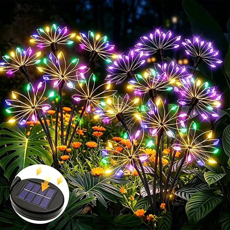 Solar Garden Flower Lights Waterproof Outdoor Decorative Landscape Lighting