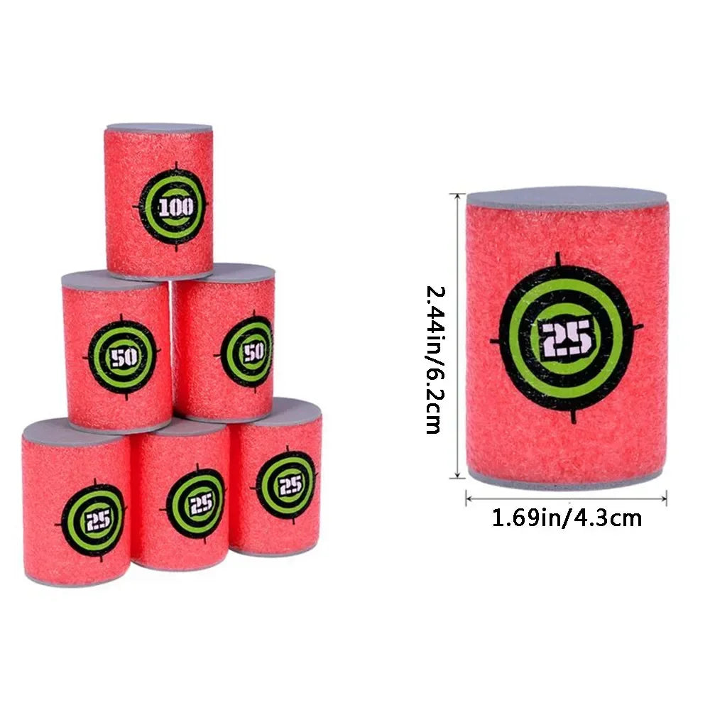 6-Pack Foam Dart Targets for Nerf Blasters Kids Shooting Game Toy