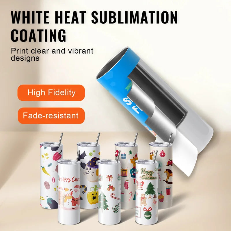 Sublimation Tumblers Bulk Set - Food-Grade Stainless Steel, 8/12/14/16/24/50PC