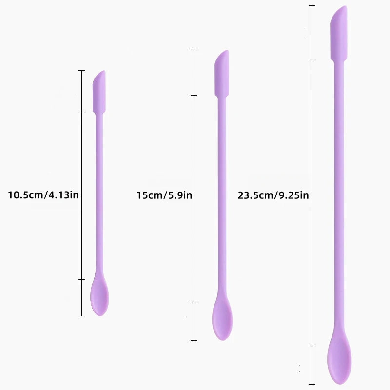 Mini Cosmetic Scrapers Set for Lotion and Cream Extraction - 3 Small Beauty Tools