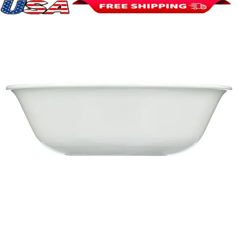 White Embossed Ceramic Soup & Cereal Bowls - Lightweight, Microwave & Dishwasher Safe