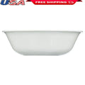 White Embossed Ceramic Soup & Cereal Bowls - Lightweight, Microwave & Dishwasher Safe