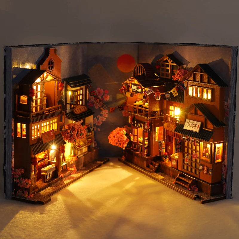 DIY Book Nook Kit - Assembly Model for Bookshelf Decor & Micro Home Model