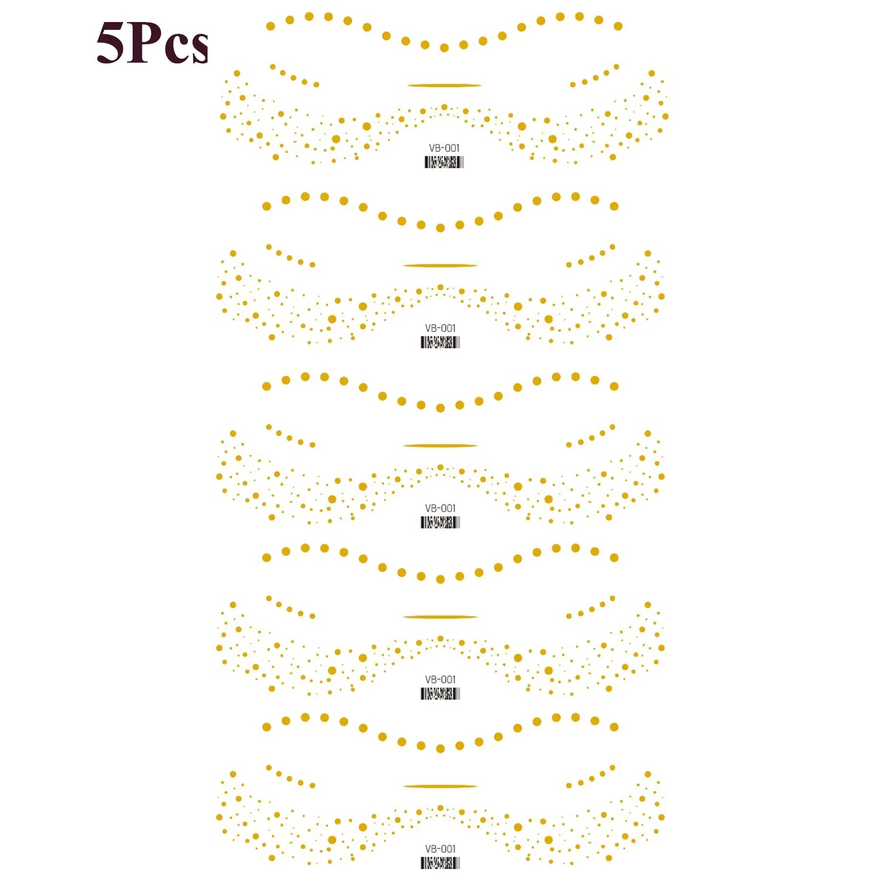 Gold Face Paint & Body Art Stickers Waterproof Party Makeup Decorations