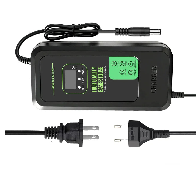 Lithium Battery Charger 36V-54.6V 2A/5A Digital Display EU Power Supply