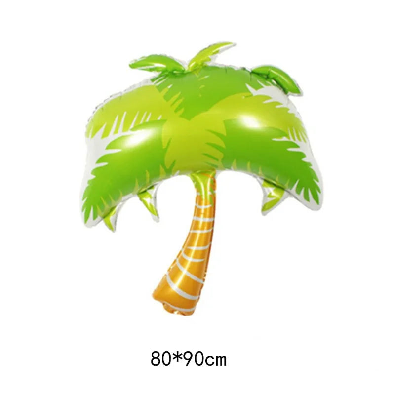 Tropical Palm Tree and Cactus Foil Balloons for Jungle Theme Party - Summer Beach Decor