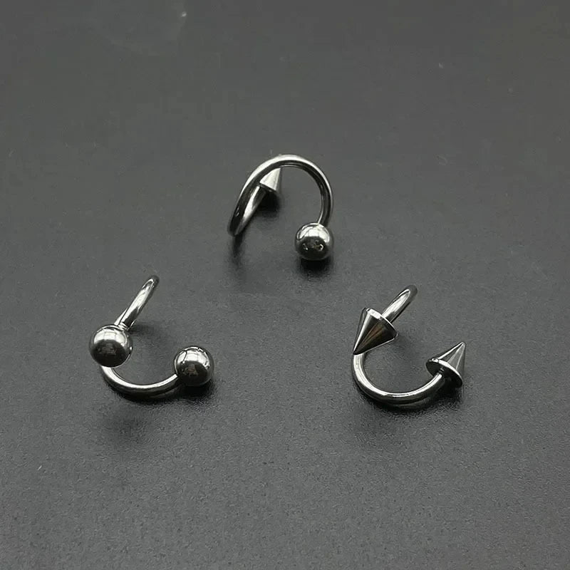 S Shape Lip & Cartilage Piercing Ring 16G Stainless Steel Body Jewelry