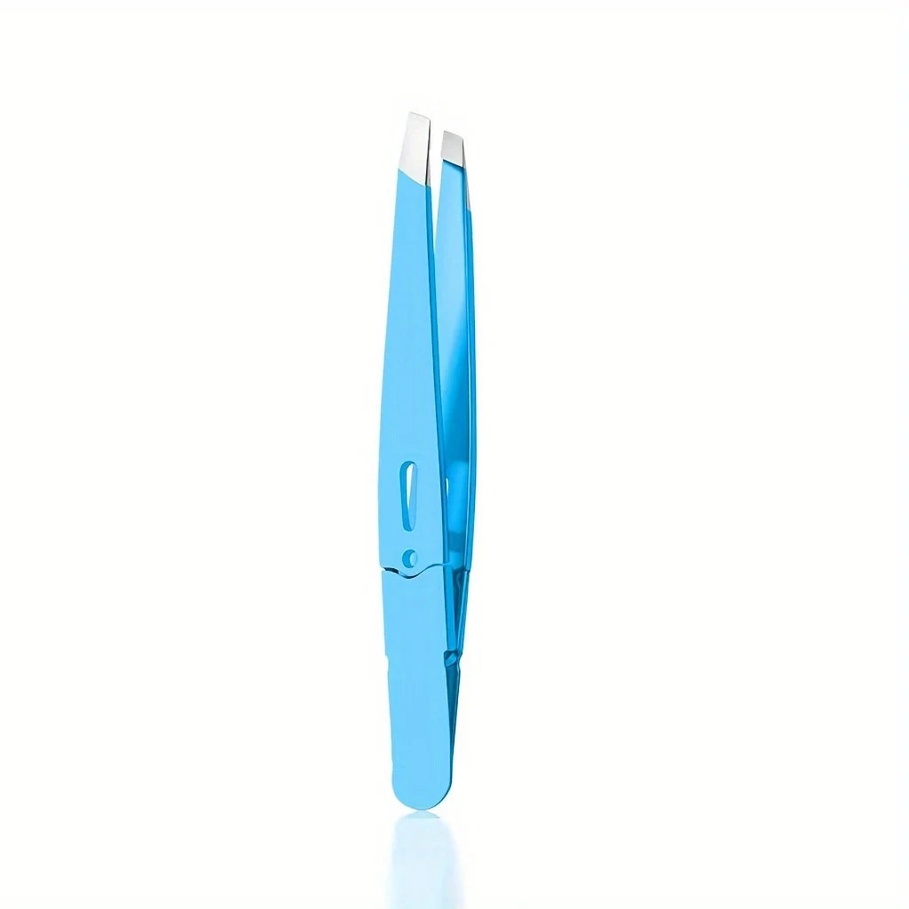 Stainless Steel Eyebrow Tweezers Slant & Precision Tips for Hair Removal