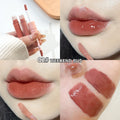 Double End Lip Gloss with Mirror & Velvet Matte Finish - Long Lasting Moisturizing Lip Makeup