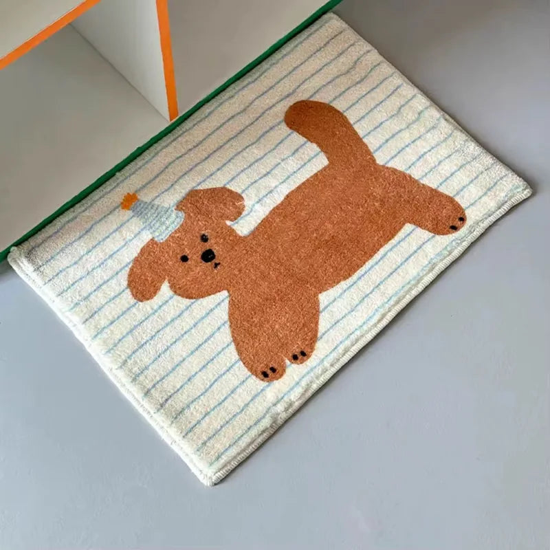 Anti-Slip Carpet Rug for Bedroom & Living Room Floor Mat with Cartoon Design