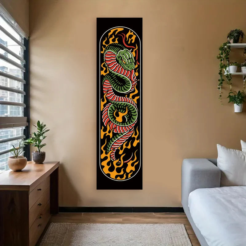 Mythic Animal Tapestry Wall Decor Long Serpent Vertical Wall Hanging - Aesthetic Home Art
