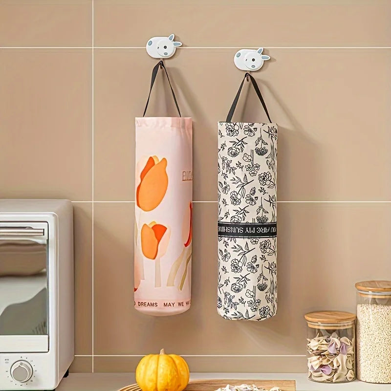 Wall-Mounted Garbage Bag Storage Organizer for Kitchen and Miscellaneous Use