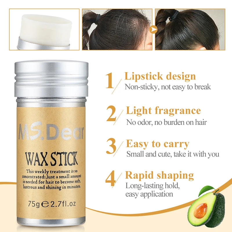 Professional Hair Wax Stick for Wigs and Hair Styling - Nourishing & Fixing