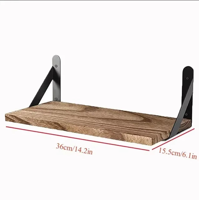 Wooden Wall Mounted Floating Shelves for Bathroom Kitchen Living Room Storage