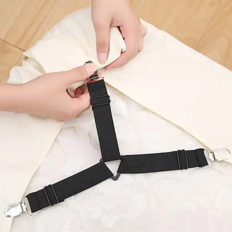 Bed Sheet Fasteners Clips 4 Pack Adjustable Mattress Sheet Holders Home
