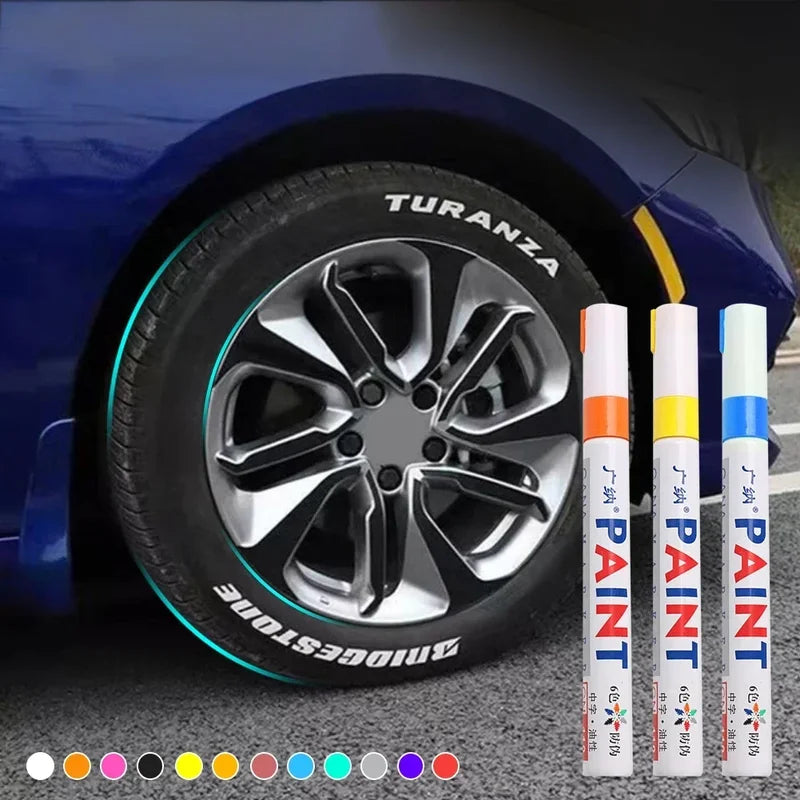Car Paint Marker Waterproof Oily Paint Pen for Tire, Metal, Glass, Wood
