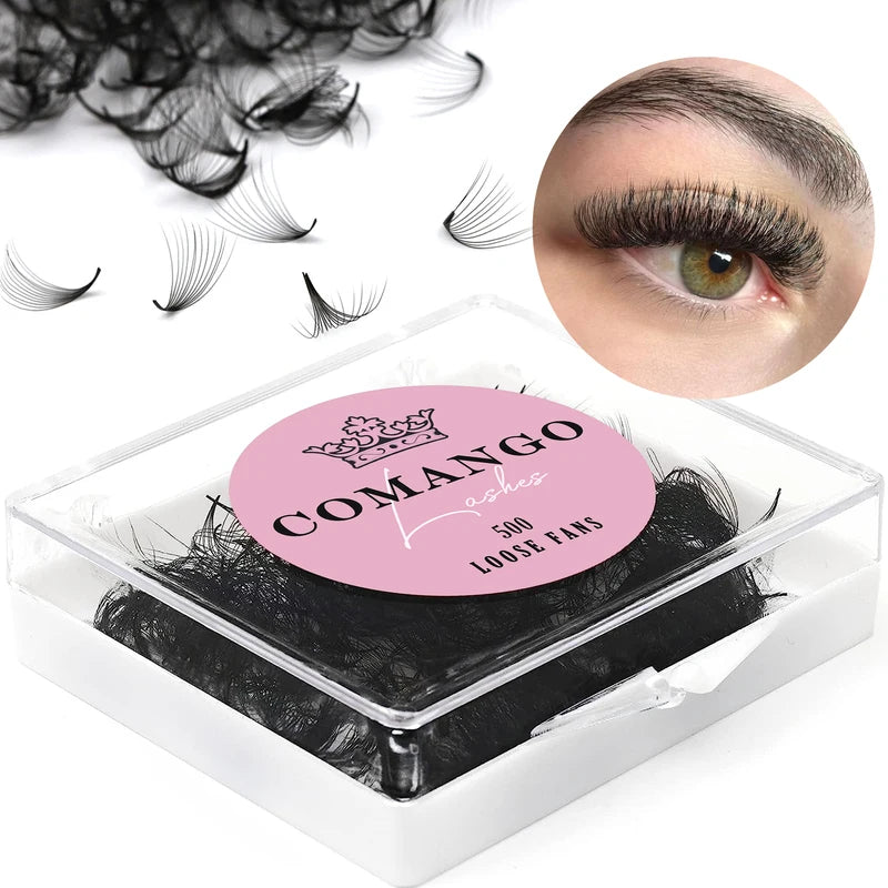 Premade Russian Volume Eyelash Fans 3D-16D for Lash Extensions - Sharp Stem Thin Base