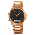 Digital Quartz Sport Watch for Men Waterproof Stainless Steel Dual Display
