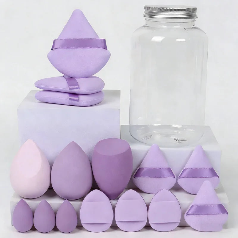 Set of 12 or 15 Makeup Sponges Beauty Egg Cosmetic Blenders Powder Puffs