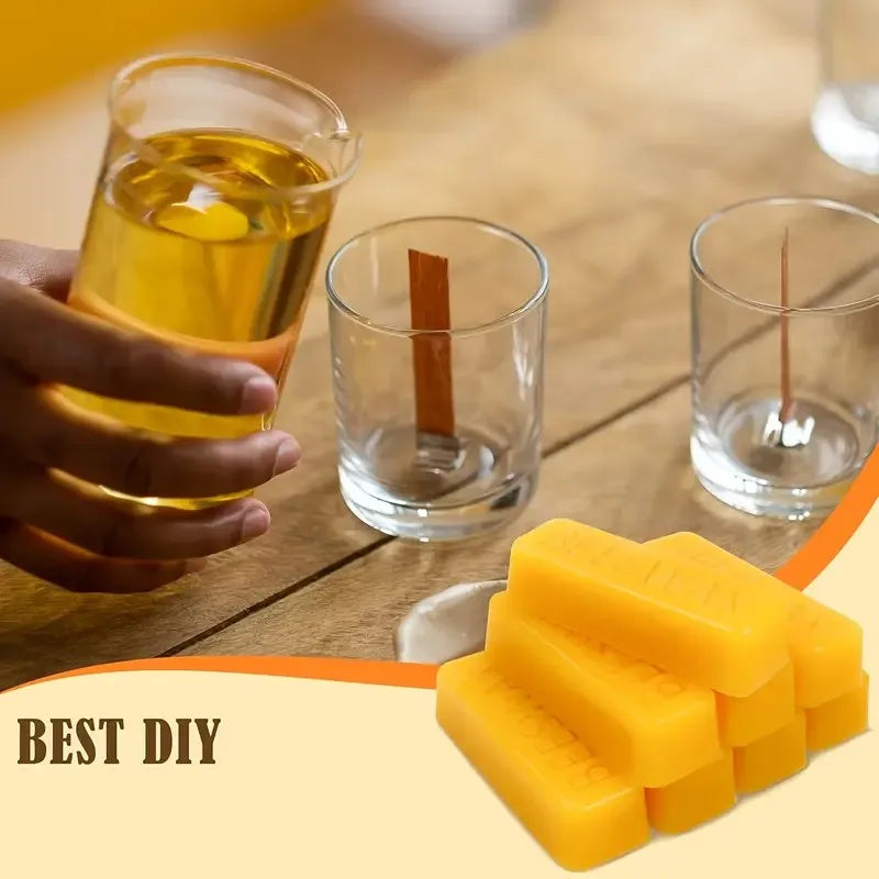 Pure Beeswax Blocks for Candle Making DIY Crafts No Power Needed - 4/8pcs