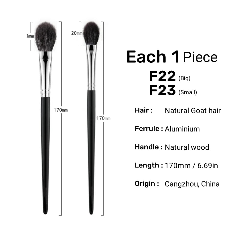 High-Quality Makeup Brush for Highlighting & Contouring - Natural Goat Hair