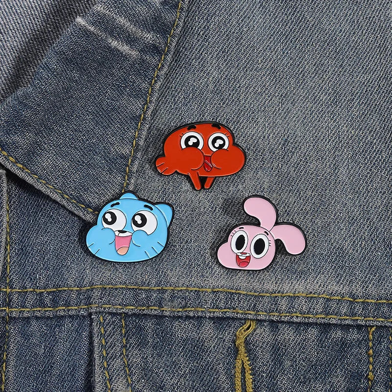 Cartoon Animation Series Enamel Brooch Pin for Clothes Hats Backpack Accessories