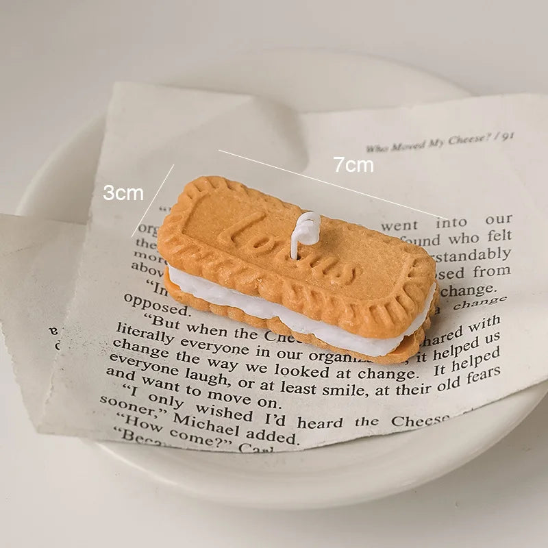 Cute Handmade Biscuit Scented Candle for Aromatherapy and Home Decor