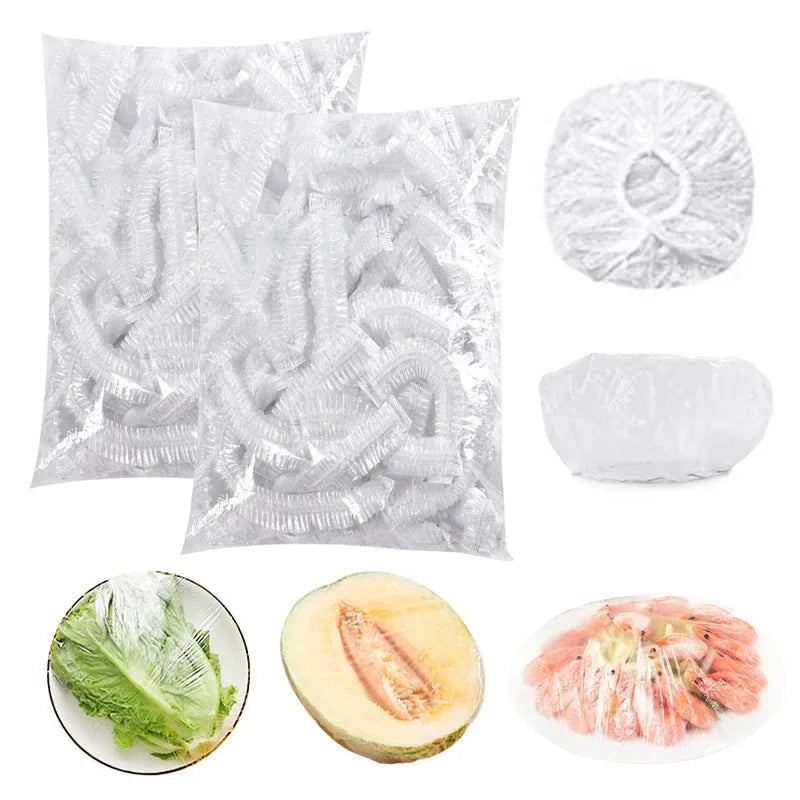 Disposable Food Cover Bags - Elastic Food Storage Wraps for Kitchen & Outdoors