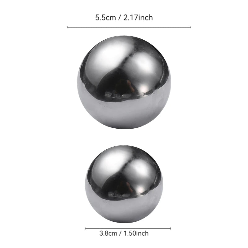 Reusable Stainless Steel Whiskey Stones Ball Set - Gift Boxed, 1 or 2 Pieces