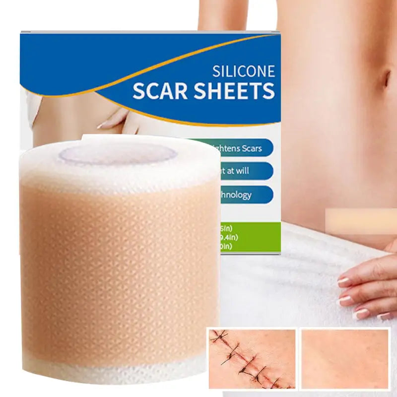 Silicone Scar Removal Strips - Reusable Skin Healing Tape for Surgery Burn Acne