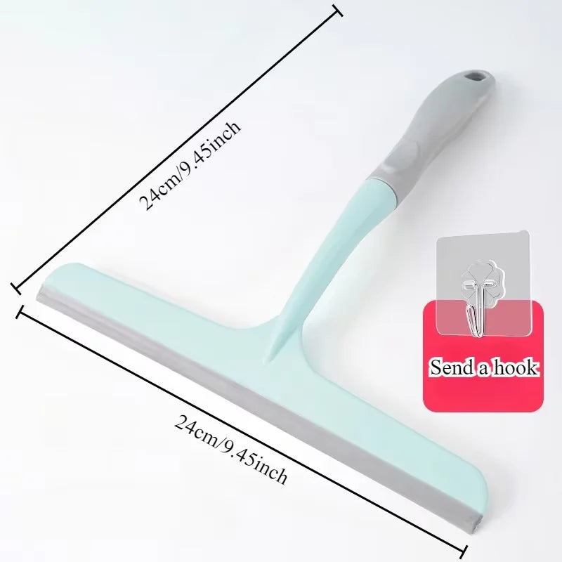 Double-Sided Silicone Glass Wiper Blade with Scraper for Window Cleaning