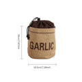 Kitchen Storage Bag Set for Garlic, Onions, Potatoes, Vegetables & Bread - Reusable Burlap Drawstring Sack