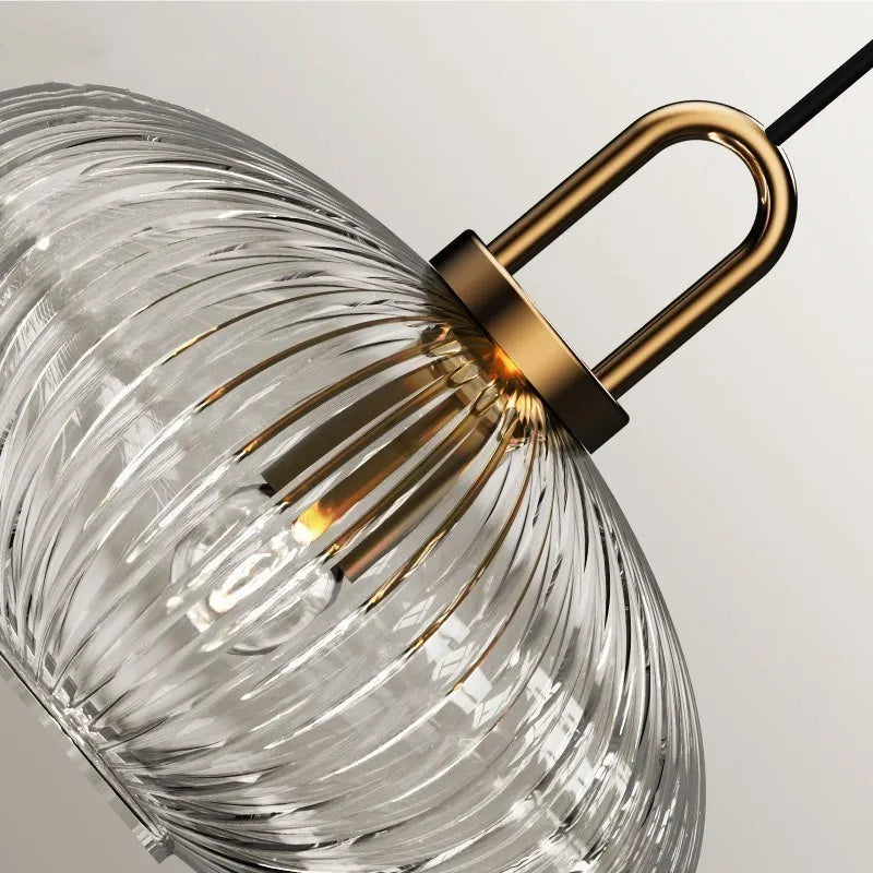 Minimalist Glass Pendant Light for Kitchen & Dining Room - Modern LED Hanging Lamp