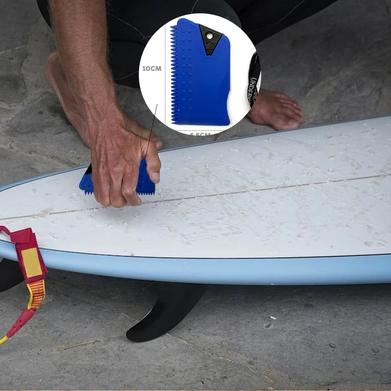 Surfboard Wax Comb Kit with Fin Key and Stainless Steel Screws - Multifunctional Accessory