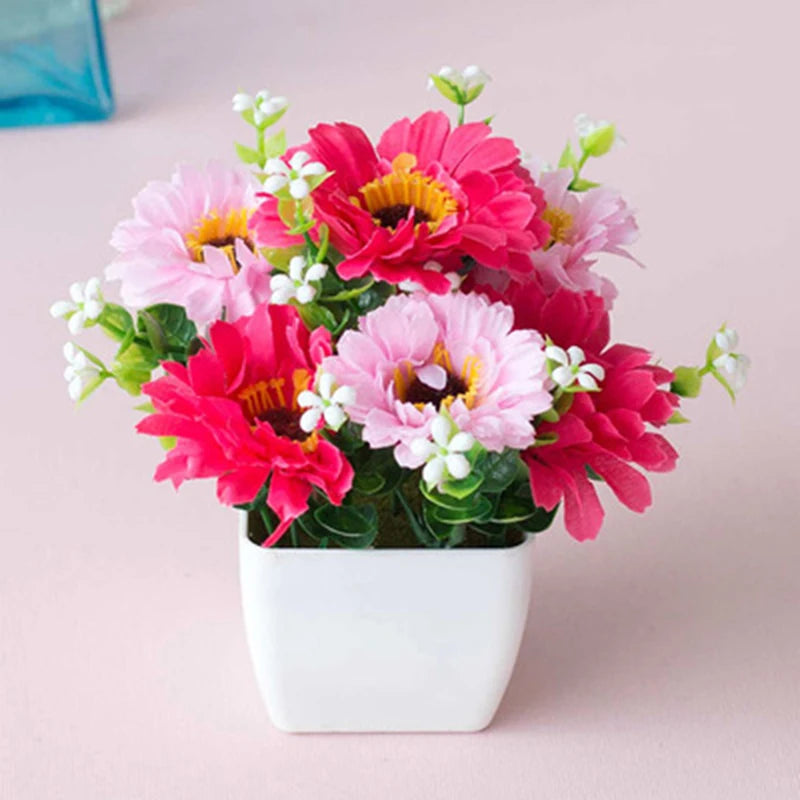 Artificial Potted Plant Garden Decor | Fake Flowers for Home & Office