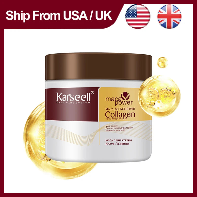 Collagen Hair Mask for Deep Repair and Damage Control - 100ML Travel Size