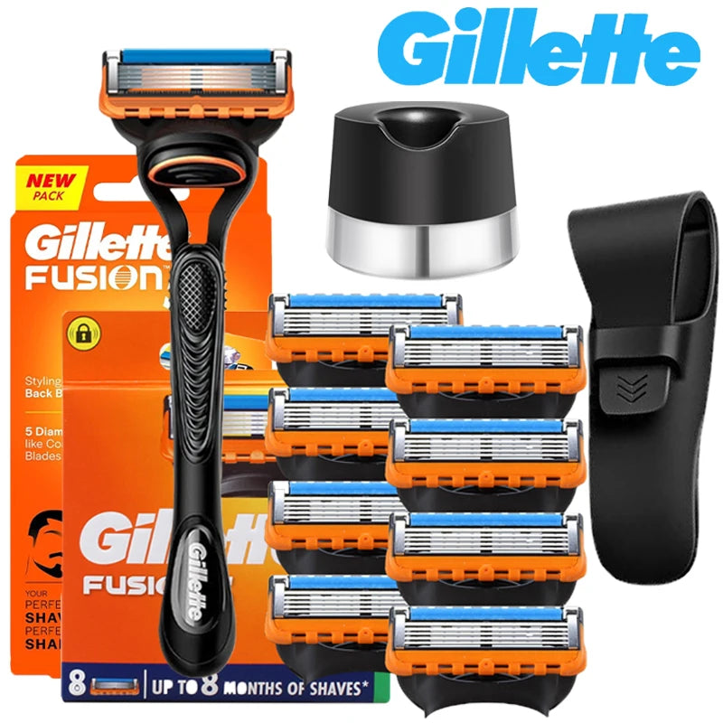 Men's 5-Layer Safety Shaving Razor Set with Nano Blades and FlexBall Technology