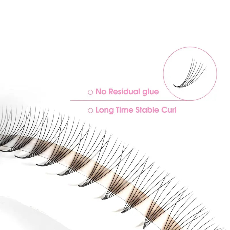 False Eyelash Extensions 5D-14D Russian Wispy Faux Mink Fans Long Stem Volume