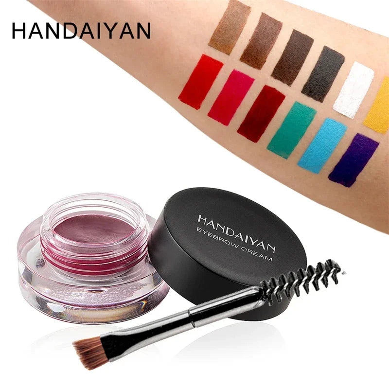Colorful Eyebrow Dye Tint Cream Waterproof Smudge Proof Long-Lasting Brow Gel