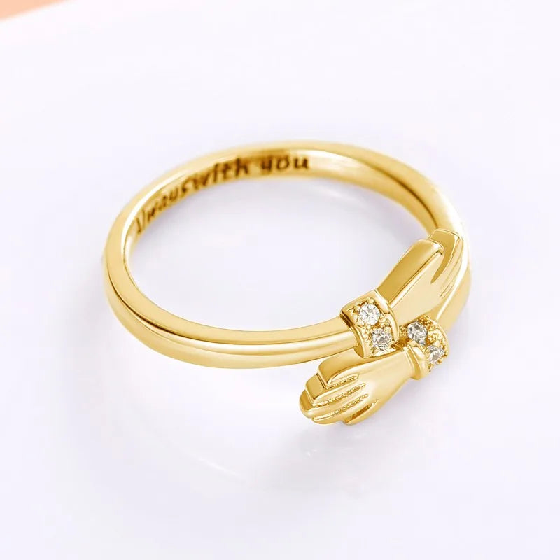 Adjustable Silver & Gold Rings for Women - Creative Jewelry Accessory