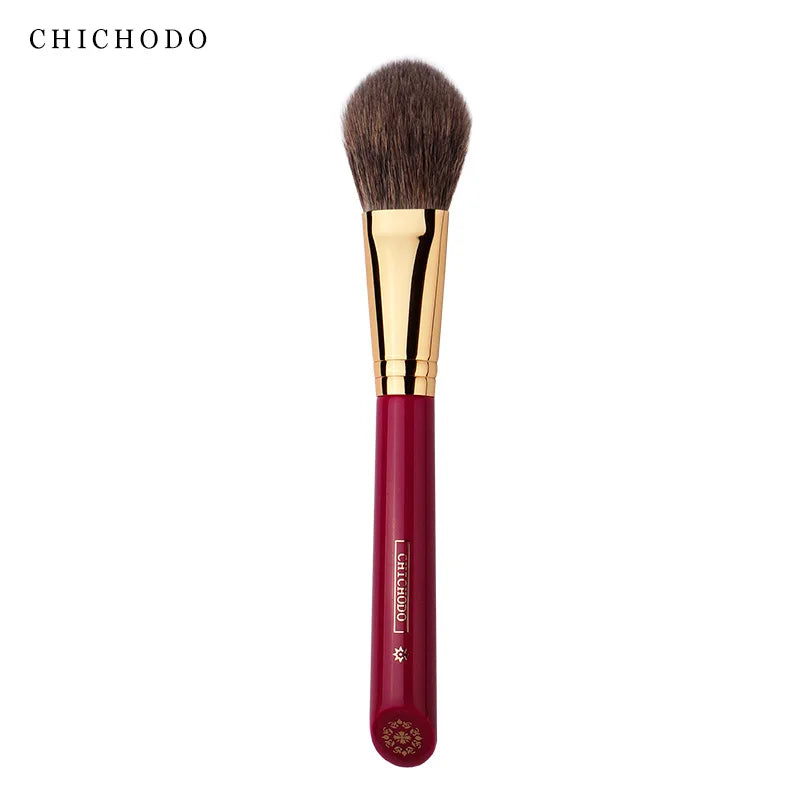 Luxury Makeup Brush for Blush - Soft Animal Hair Precision Brush, Red Rose Series 014