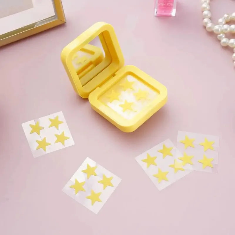 Yellow Acne Patch Fade Repair Stickers with Mirror Box - Invisible Conaler Tool