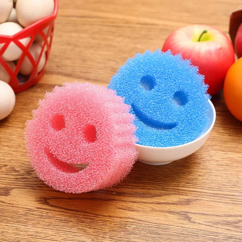 3-Piece Kitchen Sponge Brush Set, Multi-Functional Scrubbing Sponges for Frying Pan Cleaning