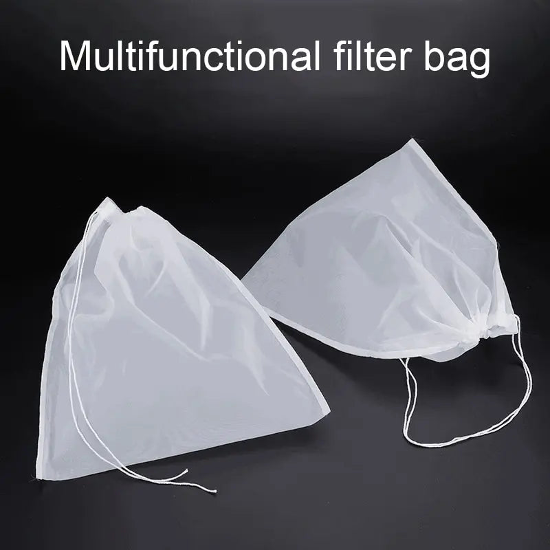 Reusable Mesh Filter Bags for Nut Milk Coffee Oil & Yogurt - 2 Pack