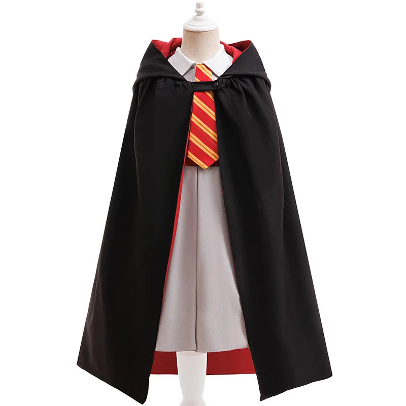 Halloween Cosplay Costume for Girls - Striped Top & Cape Set for Carnival & Party