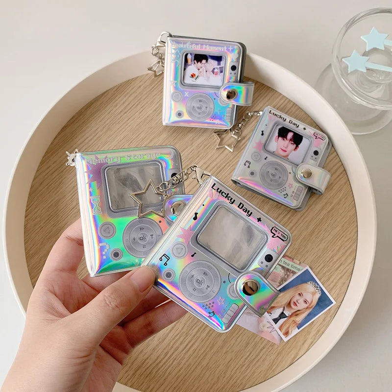 Mini Photo Album Pendant Keychain - Sparkling Girl Idol Photo Storage Card Book